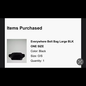 Lululemon large belt bag